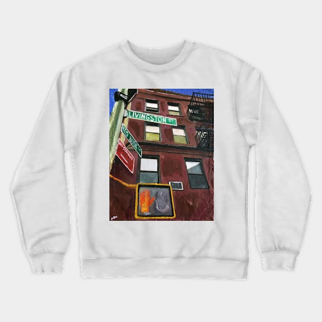 Brooklyn, Street Corner Crewneck Sweatshirt by golan22may